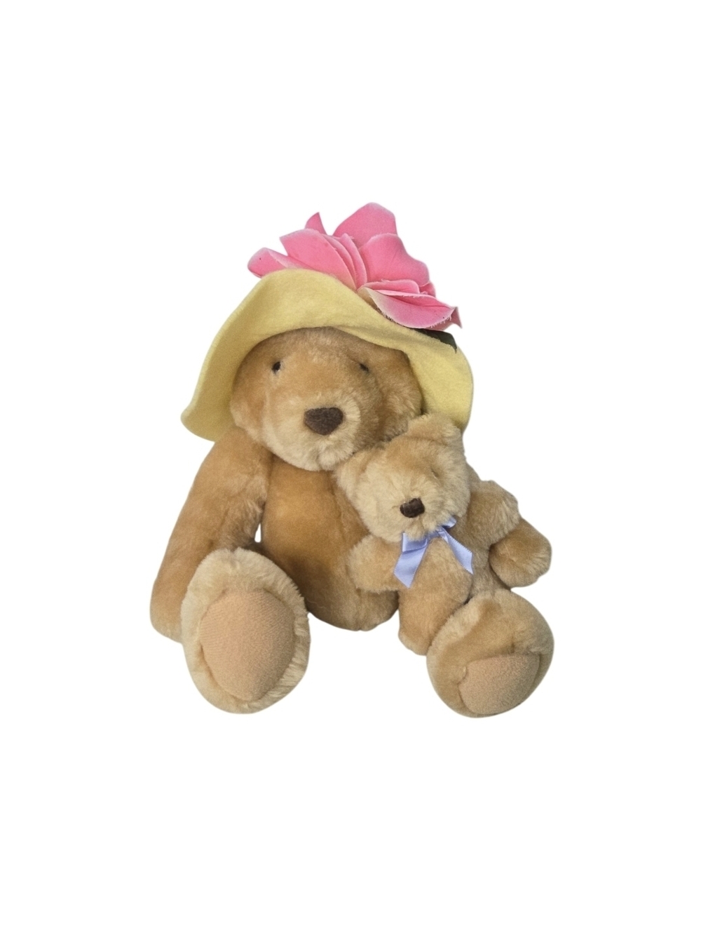 Hallmark Bearnadette Cuddlesworth & Baby Fuzzmore Plush Stuffed Mama Bear Vtg 9"